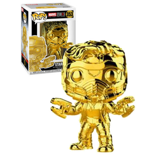 Funko POP! Marvel Studios The First Ten Years #353 Star-Lord (Gold Chrome) - New, Mint Condition