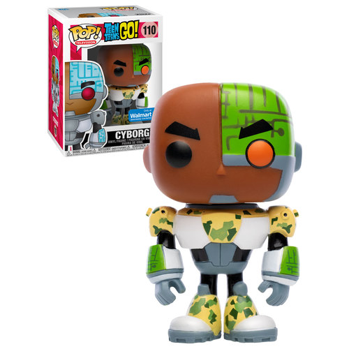 Funko POP! Television Teen Titans Go! #110 Cyborg (Camoflage) - Walmart Exclusive Import - New, Mint Condition