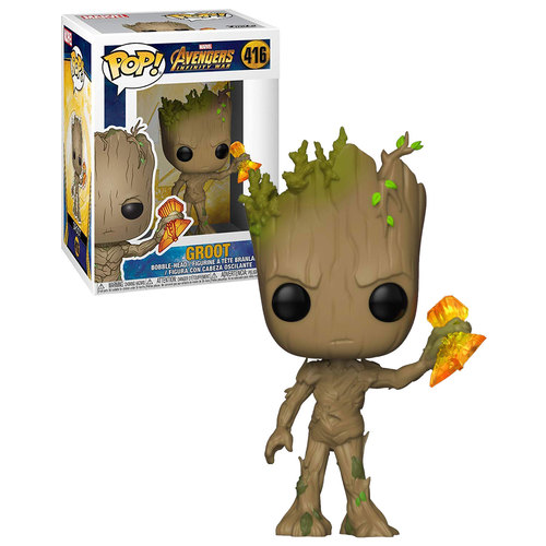 Funko POP! Marvel Avengers Infinity War #416 Groot (With Stormbreaker) - New, Mint Condition