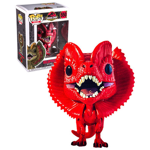 Funko POP! Movies Jurassic Park 25th Anniversary #550 Dilophosaurus (Red) - New, Mint Condition