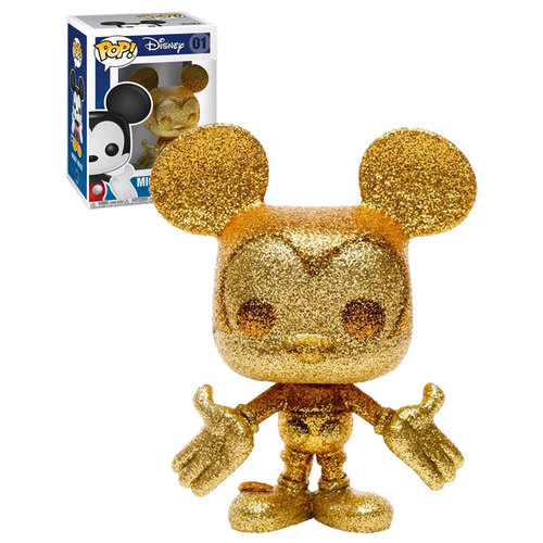 Funko POP! Disney #01 Mickey Mouse (Gold Glitter) - Diamond Collection - New, Mint Condition