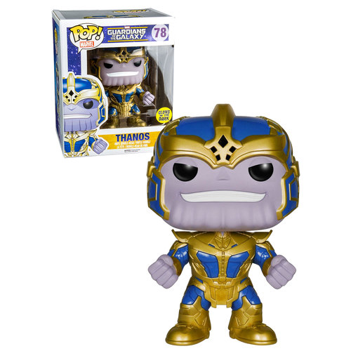 Funko POP Marvel Guardians Of The Galaxy 78 Thanos Glows In The Dark 6 Super Size New Mint
