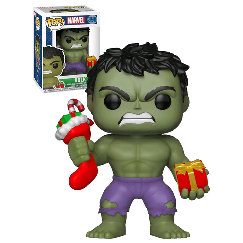 Funko POP! Marvel Holiday #398 Hulk (With Stocking & Present) - New, Mint Condition