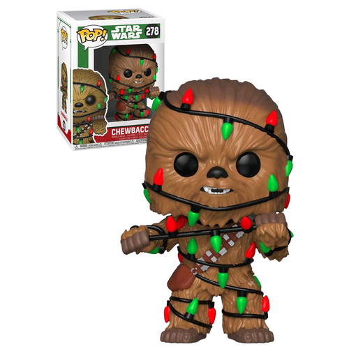 Funko POP! Star Wars Holiday #278 Chewbacca (With Lights) - New, Mint Condition