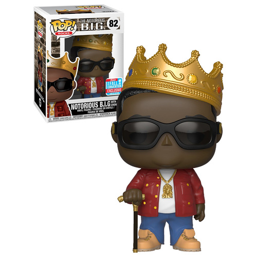 Funko POP! Rocks The Notorious B.I.G. #82 Notorious B.I.G With Crown - Funko 2018 New York Comic Con (NYCC) Limited Edition - New, Mint Condition