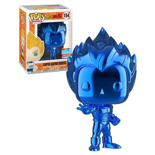 Funko POP! Animation Dragonball Z #154 Super Saiyan Vegeta (Blue Chrome) - Funko 2018 New York Comic Con (NYCC) Limited Edition - New, Mint Condition
