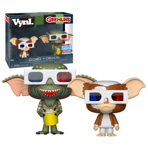 Funko Vynl. Gremlins Gizmo + Gremlin 2 Pack - Funko 2018 New York Comic Con (NYCC) Limited Edition - New, Mint Condition