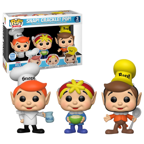 Funko POP! Ad Icons Kellogg's Rice Krispies Snap! Crackle! Pop! 3 Pack - Funko Shop Limited Edition - New, Mint Condition