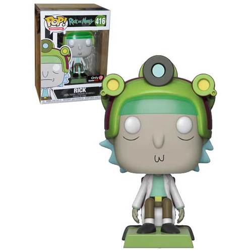 Funko POP! Animation Rick And Morty #416 Rick (With Gamer Helmet) - Gamestop Exclusive Import - New, Damaged Box