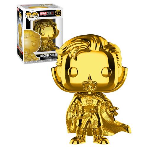 Funko POP! Marvel Studios The First Ten Years #439 Doctor Strange (Gold Chrome) - New, Mint Condition