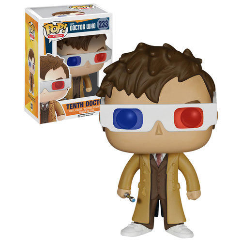Funko POP! Television Doctor Who #233 Tenth Doctor (With 3D Glasses) - New, Mint Condition