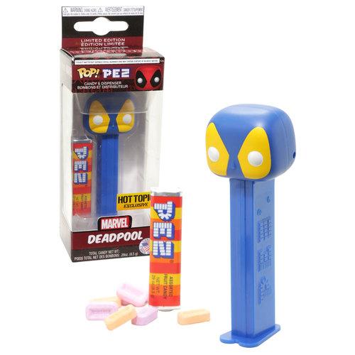 Funko POP! Pez Marvel Deadpool (X-Men Blue/Yellow) Limited Edition Candy & Dispenser Hot Topic Exclusive Import - New, Mint Condition