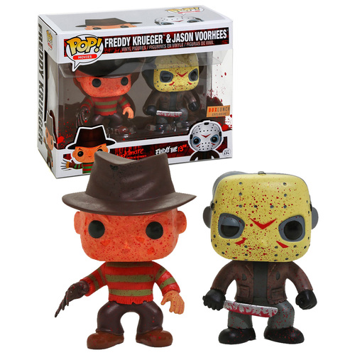 Funko POP! Movies Freddy Krueger & Jason Voorhees 2-Pack - Boxlunch Exclusive Import - New, Near Mint Condition