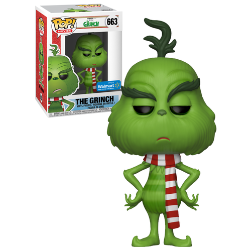 Funko POP! Movies Dr. Seuss The Grinch #663 The Grinch (With Scarf) - Walmart Exclusive Import - New, Mint Condition