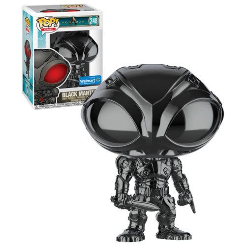 Funko POP! Heroes Aquaman #248 Black Manta (Hematite Chrome) - Walmart Exclusive Import - New, Mint Condition