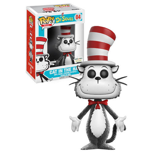 Funko POP! Books Dr. Seuss #04 Cat In The Hat (Flocked) - Barnes & Noble Exclusive Import - New, Mint Condition