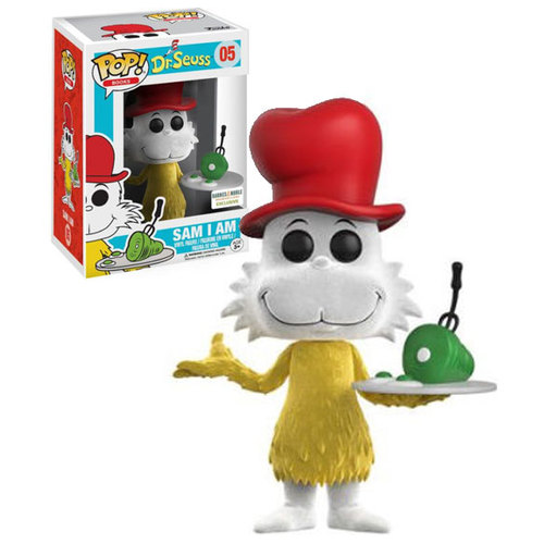 Funko POP! Books Dr. Seuss #05 Sam I Am (Flocked) - Barnes & Noble Exclusive Import - New, Mint Condition