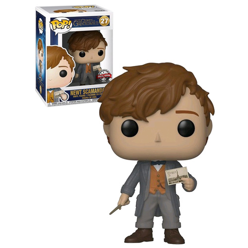 Funko Pop! Fantastic Beasts The Crimes Of Grindelwald #27 Newt Scamander (With Postcard) - New, Mint Condition