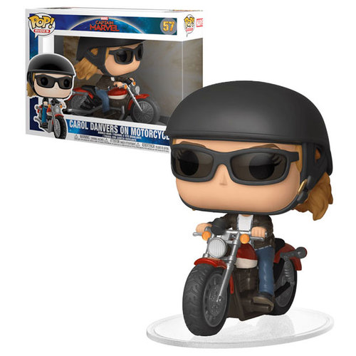 Funko POP! Rides Marvel Captain Marvel #57 Carol Danvers On Motorcycle - New, Mint Condition