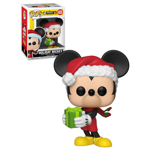 Funko POP! Disney Mickey Mouse 90 Years #455 Holiday Mickey - New, Mint Condition