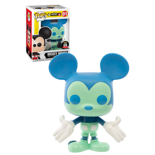 Funko POP! Disney #01 Mickey Mouse (Blue/Green Colorways) - Funko Shop Limited Exclusive - New, Mint Condition