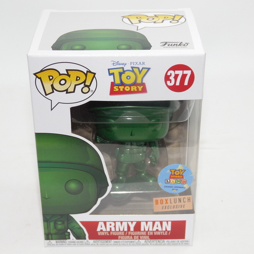 Funko POP! Disney Toy Story #377 Army Man (Metallic) - Toy Story Land, BoxLunch Exclusive Import - New Box Damaged