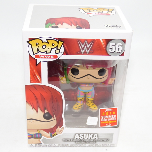 Funko POP! WWE #56 Asuka (Unmasked) - 2018 San Diego Comic Con Exclusive - New, Box Damaged