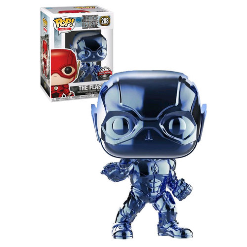 Funko POP! Heroes DC Justice League #208 The Flash (Blue Chrome) - New, Mint Condition