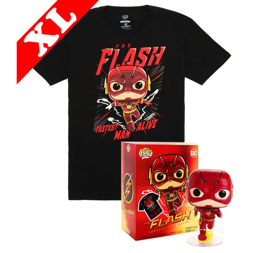 Funko Pop! Tees #713 The Flash POP! Vinyl & T-Shirt Box Set - Exclusive Import - New, Mint [Size: XL]