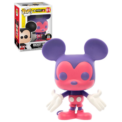 Funko POP! Disney #01 Mickey Mouse (Pink/Purple Colorways) - Funko Shop Limited Exclusive - New, Mint Condition