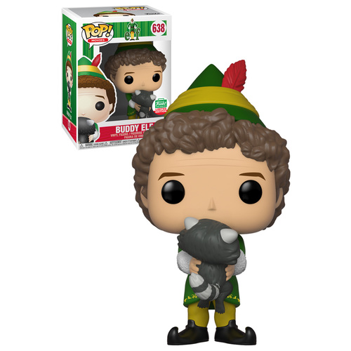 Funko POP! Movies Elf #638 Buddy Elf (With Raccoon) - Funko Shop Limited Exclusive - New, Mint Condition