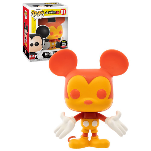 Funko POP! Disney #01 Mickey Mouse (Orange Colorways) - Funko Shop Limited Exclusive - New, Mint Condition