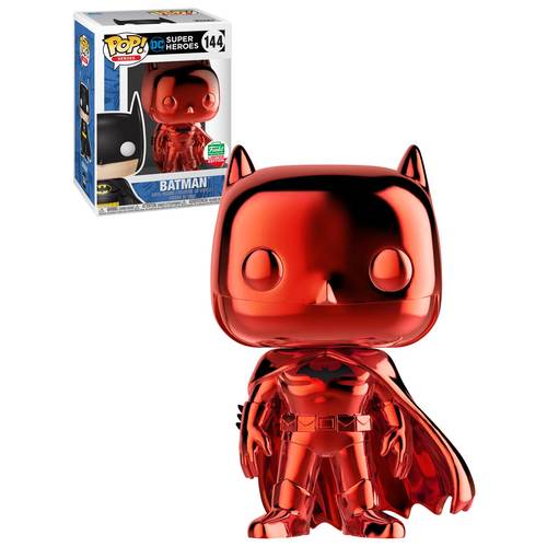 Funko POP! Heroes DC Super Heroes #144 Batman (Red Chrome) - Funko Shop Limited Exclusive - New, Mint Condition