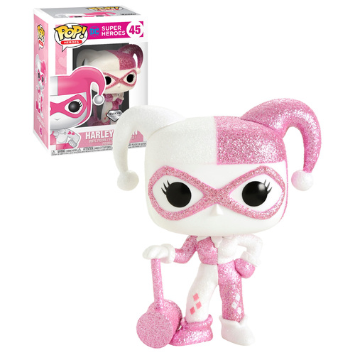 Funko POP! DC Super Heroes #45 Pink Harley Quinn (Glitter) - Diamond Collection - New, Mint Condition