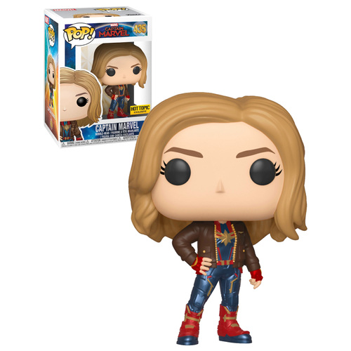 Funko POP! Marvel Captain Marvel #435 Captain Marvel (With Jacket) - Hot Topic Exclusive Import - New, Mint Condition