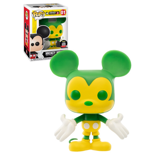 Funko POP! Disney #01 Mickey Mouse (Green/Yellow) - Funko Shop Limited Exclusive - New, Mint Condition