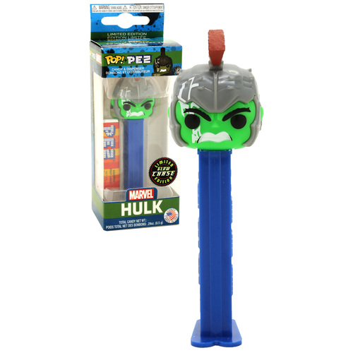Funko POP! Pez Marvel Hulk (Thor Ragnarok Gladiator Hulk) Limited Edition Chase Candy & Dispenser - New, Mint Condition
