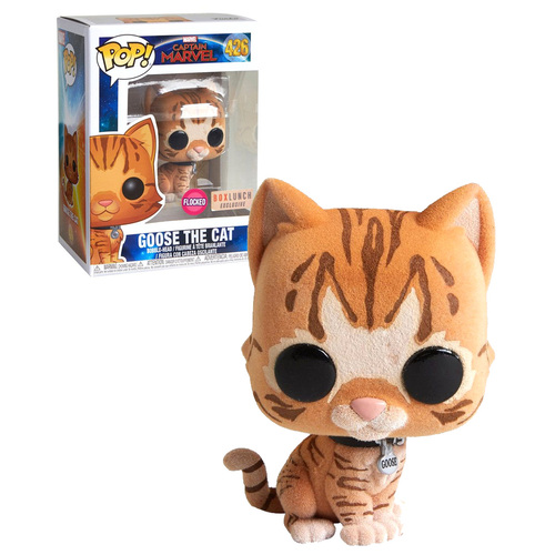 Funko POP! Marvel Captain Marvel #426 Goose The Cat (Flocked) - Box Lunch Exclusive Import - New, Mint Condition