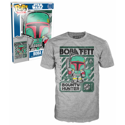 Funko POP! Tees Star Wars #70 Boba Fett T-Shirt New In Package (Minor Box Damage) [Size: Large]