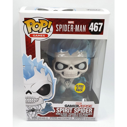 Funko POP! Games Marvel Spider-Man #467 Spirit Spider (Glows In The Dark) - New, Slight Box Damage