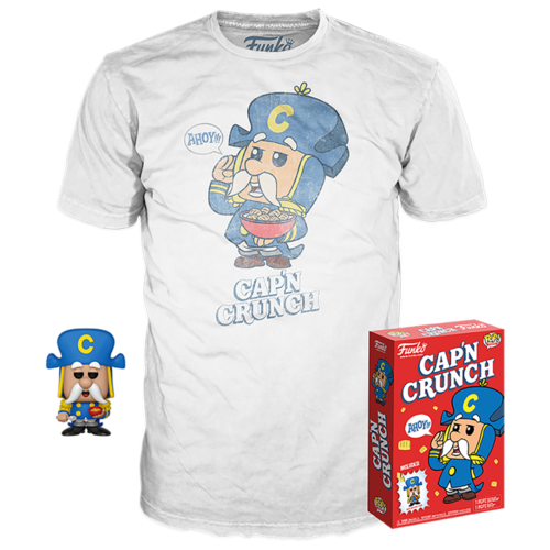 Funko POP! Tees Cap'n Crunch T-Shirt + Pocket Pop! Bundle - Limited Edition - New, Mint Condition [Size: XL]