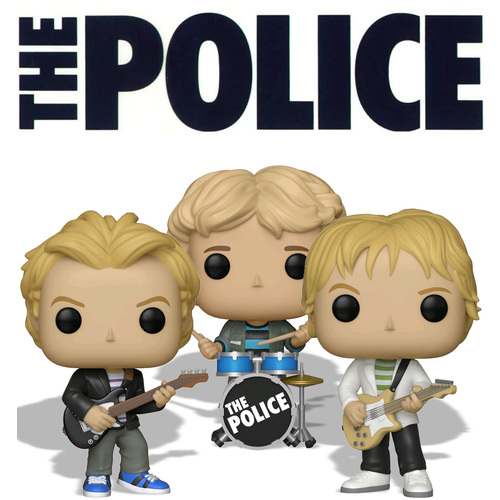 Funko POP! Rocks The Police Bundle (Sting, Stewart Copeland, Andy Summers) - New, Mint Condition
