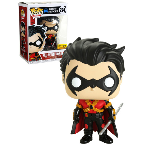 Funko POP! DC Super Heroes #274 Red Wing Robin - Limited Hot Topic Exclusive - New, Mint Condition
