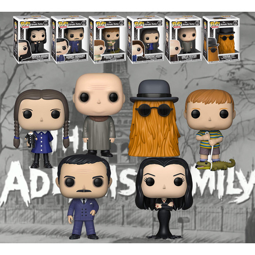 Funko POP! Television The Addams Family Bundle (6 POPs) #809, #810, #811, #812, #813, #814 - New, Mint Condition