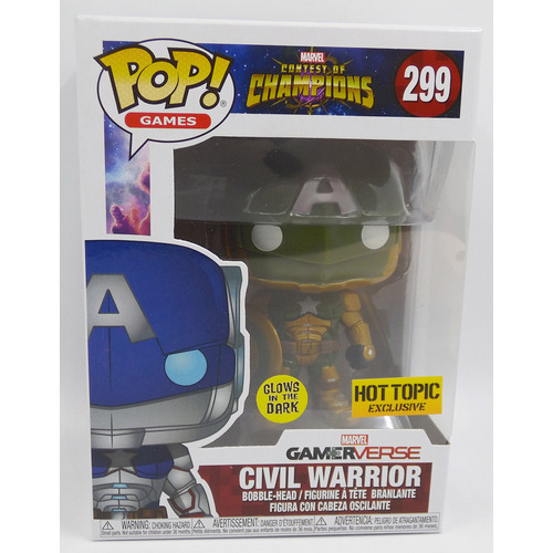 Funko POP! Games  #299 Civil Warrior (Green) - Hot Topic Exclusive Import - New, Minor Box Damage