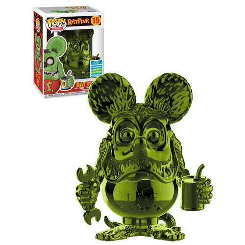 Funko POP! Icons #15 Rat Fink (Green Chrome) - Funko 2019 San Diego Comic Con (SDCC) Limited Edition - New, Mint Condition