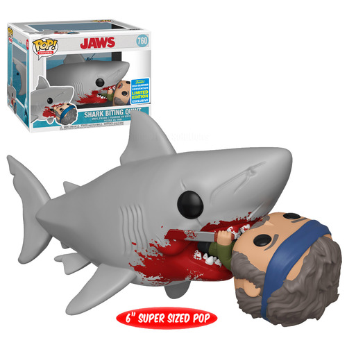 Funko POP! Movies Jaws #76 Shark Biting Quint Super Size 6" - Funko 2019 San Diego Comic Con (SDCC) Limited Edition - New, Mint Condition