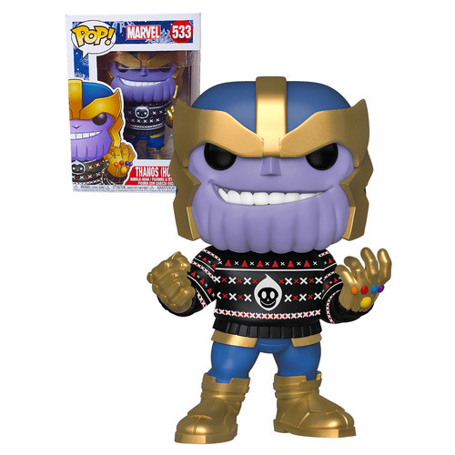 Funko POP! Marvel Holiday #533 Thanos (Ugly Sweater) - New, Mint Condition