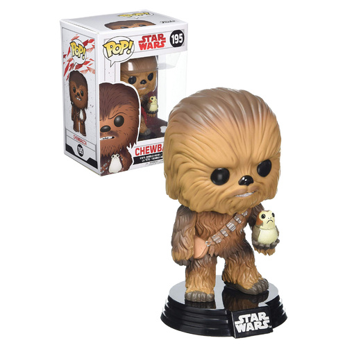 Funko POP! Star Wars The Last Jedi #195 Chewbacca With Porg - New, Mint Condition