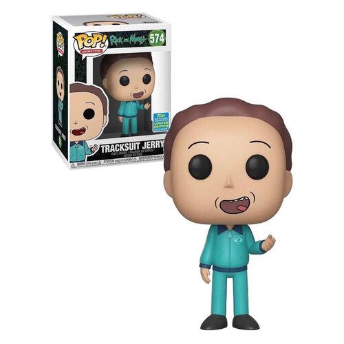 Funko POP! Animation Rick And Morty #574 Tracksuit Jerry - Funko 2019 San Diego Comic Con (SDCC) Limited Edition - New, Mint Condition